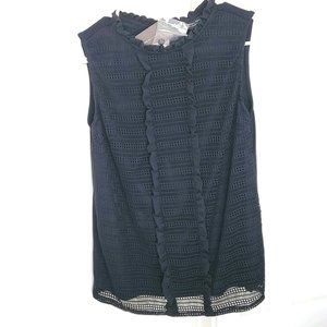 Dorothy Perkins black keyhole sleevless blouse